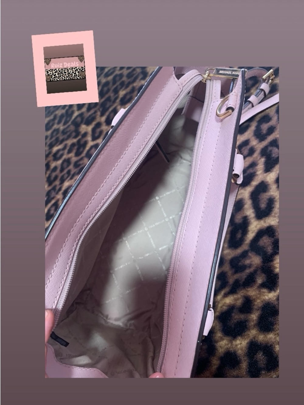Michael Kors Pale Pink Saffiano Satchel with Gold Hardware - Picture 5 of 12